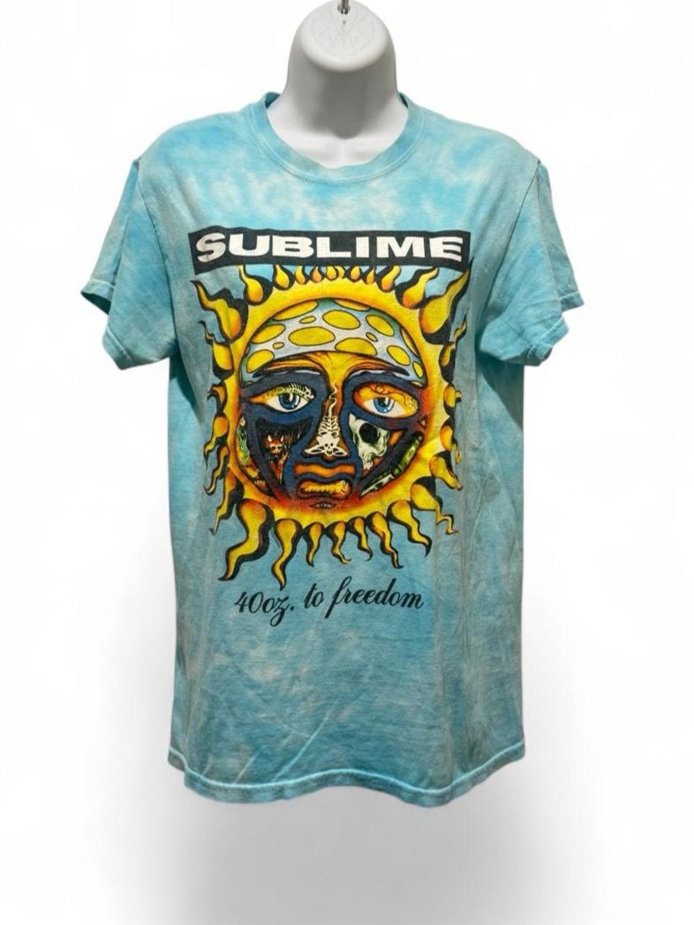 Sublime "40oz. to Freedom" Blue Tie-Dye Sun Graphic Band Tee Size S